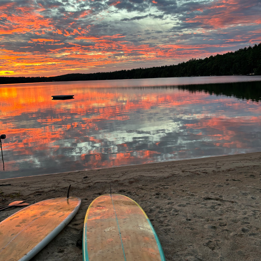 Sunset paddleboarding in Pagosa Springs — an example of the freedom to enjoy outdoor activities when you move with ease and be your best self